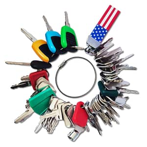 Multipurpose Heavy Equipment Key Set - 1 Key Ring (44 Pcs Keys), Construction Master Equipment Set - Perfect for Cat, Caterpillar, John Deere, Case, Hyster, JCB, Kubota, Volvo, Komatsu